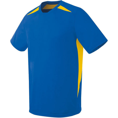 Russell Athletic Youth Hawk Jersey (322871), Color 'Royal/Athletic Gold'
